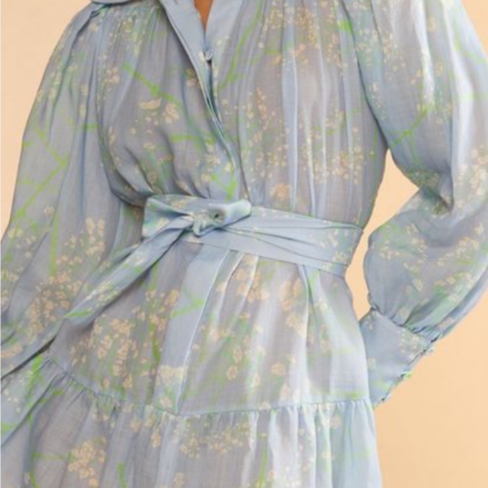 Cynthia Rowley Blue Baby’s Breath shirt dress
